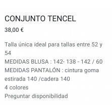 CONJUNTO TENCEL